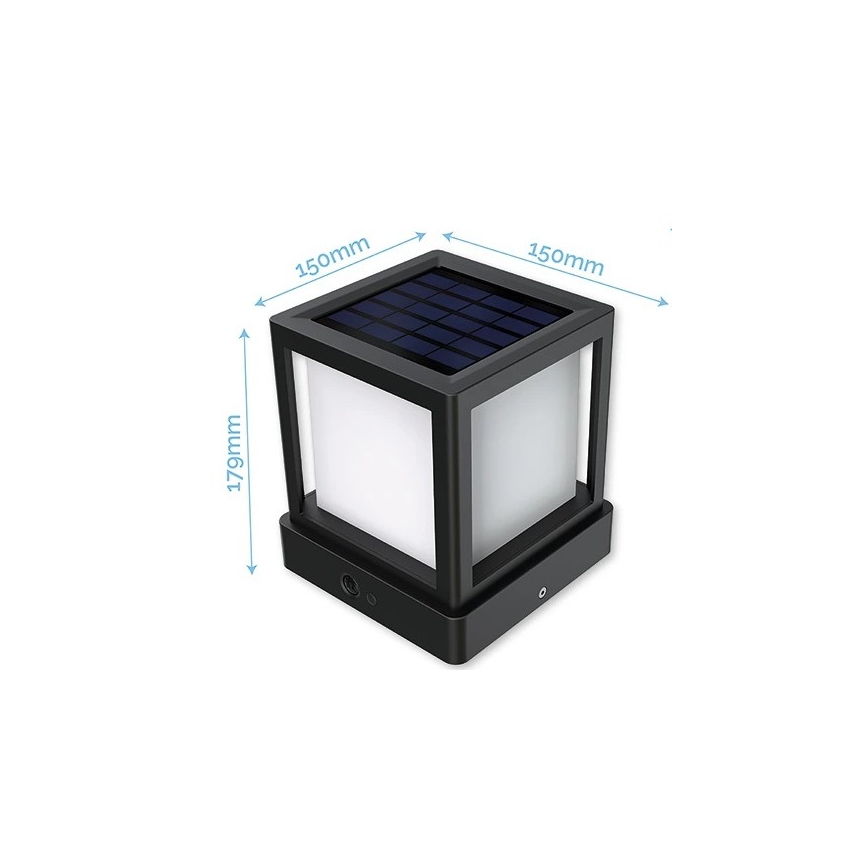 Viking - LED solarna svjetiljka sa senzorom LED/1,4W/3,7V IP54 4000K 2000 mAh