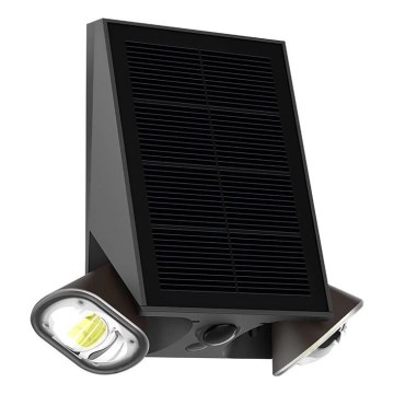 Viking - LED solarna zidna fleksibilna svjetiljka s prigušivanjem i senzorom LED/1,3W/3,7V IP44 4000K 2000 mAh
