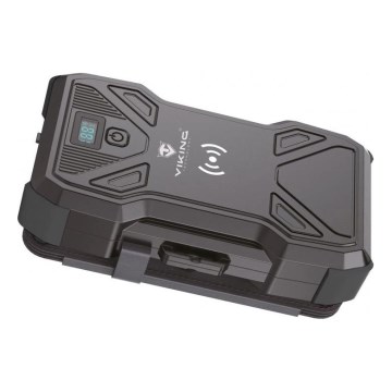 Viking - power bank s LED svjetiljkom, bežičnim punjenjem i solarnim panelom Power Delivery 22,5W/30000 mAh