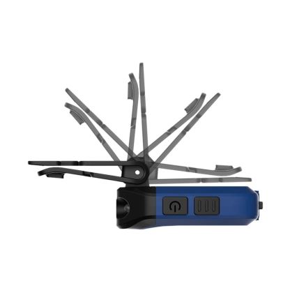 Viking - LED punjiva ručna svjetiljka s mogućnošću prigušivanja, senzorom i crvenim LED-om 5V IPX4 200 lm 500 mAh