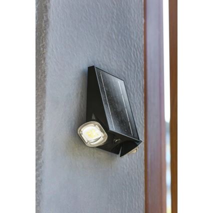 Viking - LED solarna zidna fleksibilna svjetiljka s prigušivanjem i senzorom LED/1,3W/3,7V IP44 4000K 2000 mAh