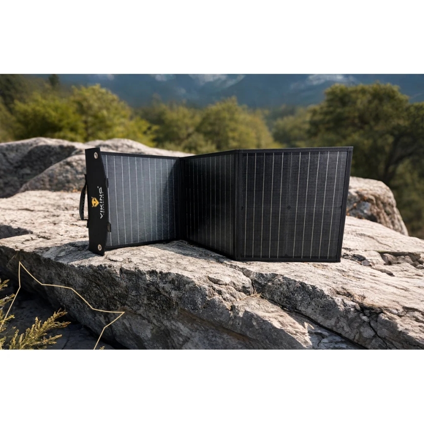 Viking - Solarni panel USB Power Delivery 60W/20V IPX4 crna
