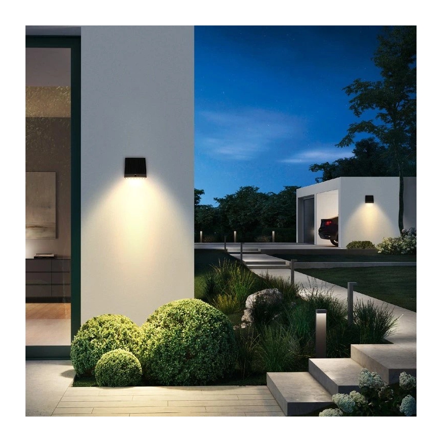 Viking - LED solarna zidna svjetiljka s podesivom svjetlinom i senzorom LED/2W/3,7V IP54 4000K 2000 mAh