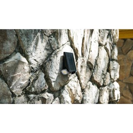 Viking - LED solarno zidno svjetlo s mogućnošću prigušivanja i senzorom LED/1,3W/3,7V IP44 4000K 2000 mAh