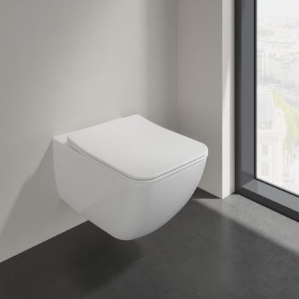 Villeroy & Boch 4611RLR1 - Zidna WC školjka s WC daskom SoftClose VENTICELLO keramika/bijela
