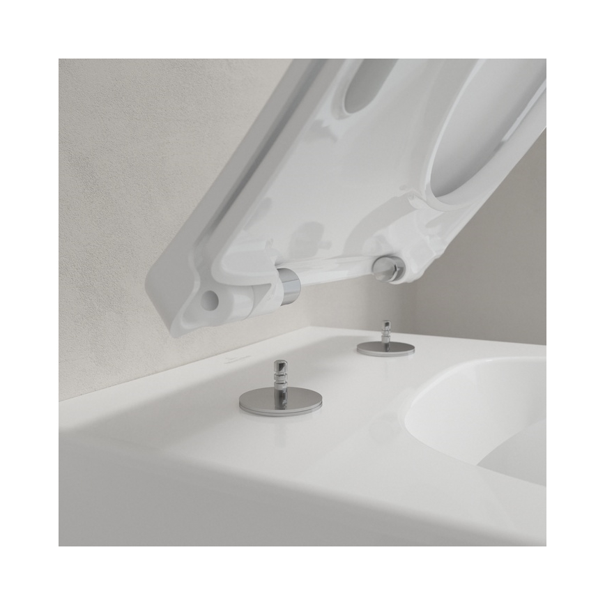 Villeroy & Boch 4611RLR1 - Zidna WC školjka s WC daskom SoftClose VENTICELLO keramika/bijela