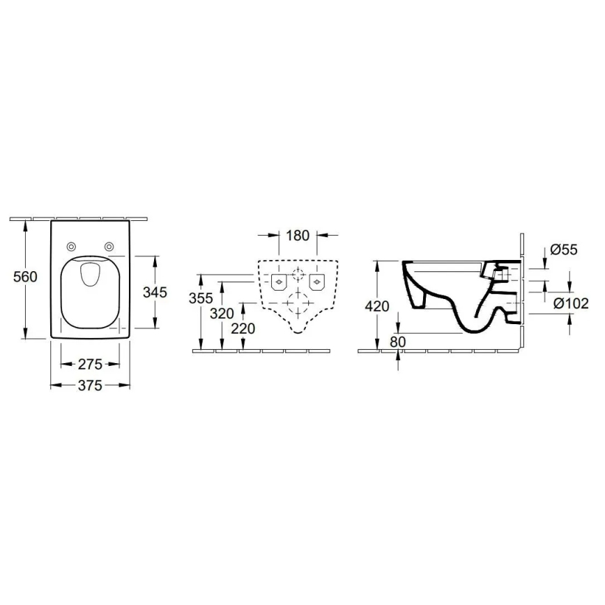 Villeroy & Boch 4633R001 - Zidni WC MEMENTO keramika/bijela