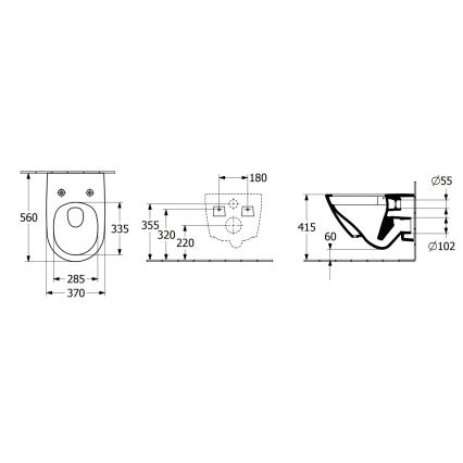 Villeroy & Boch 4670TS01 - Zidni WC s daskom SoftClose SUBWAY 3.0 keramika/bijela