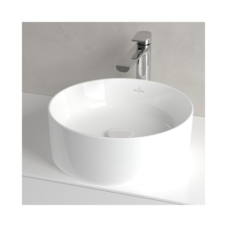 Villeroy & Boch 4A184001 - Nadgradni umivaonik COLLARO Ø 40 cm keramika/bijela