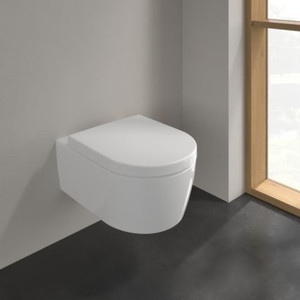 Villeroy & Boch 5656HR01 - Zidna WC školjka s daskom SoftClose AVENTO keramika/bijela