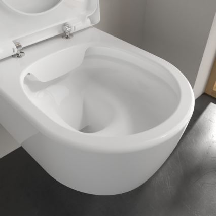 Villeroy & Boch 5656HR01 - Zidna WC školjka s daskom SoftClose AVENTO keramika/bijela