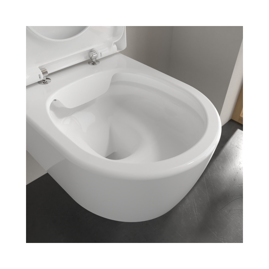 Villeroy & Boch 5656HR01 - Zidna WC školjka s daskom SoftClose AVENTO keramika/bijela