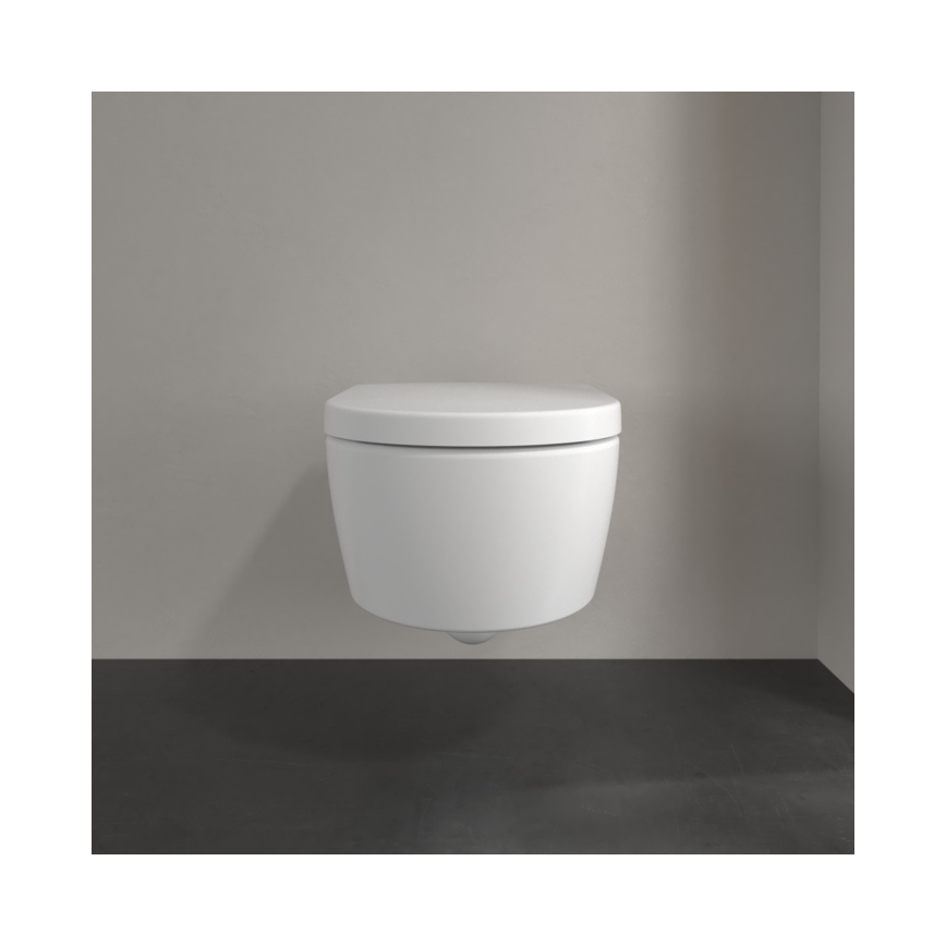 Villeroy & Boch 5656HRRW - Zidna WC školjka s daskom SoftClose AVENTO, keramika/bijela