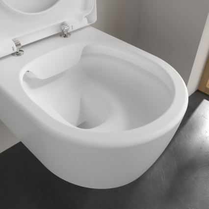 Villeroy & Boch 5656HRRW - Zidna WC školjka s daskom SoftClose AVENTO, keramika/bijela