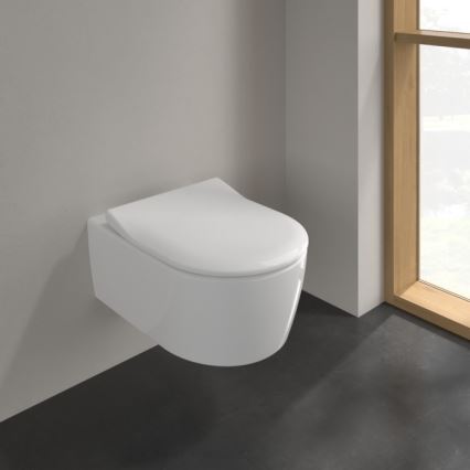 Villeroy & Boch 5656RS01 - Zidna WC školjka s daskom SoftClose AVENTO keramika/bijela