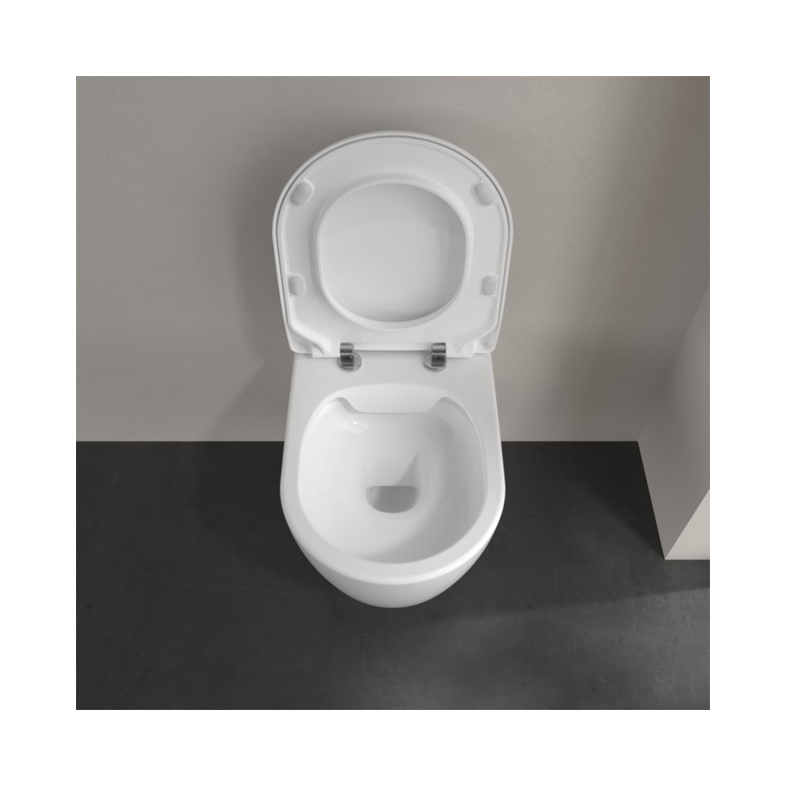 Villeroy & Boch 5656RS01 - Zidna WC školjka s daskom SoftClose AVENTO keramika/bijela