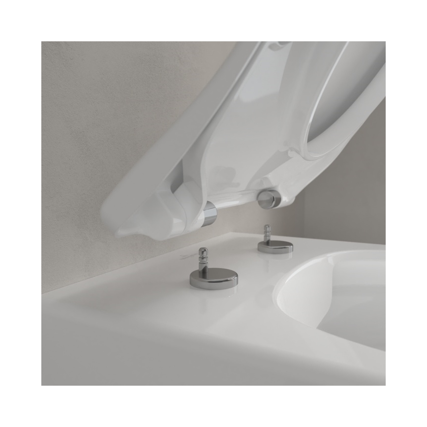 Villeroy & Boch 5656RS01 - Zidna WC školjka s daskom SoftClose AVENTO keramika/bijela