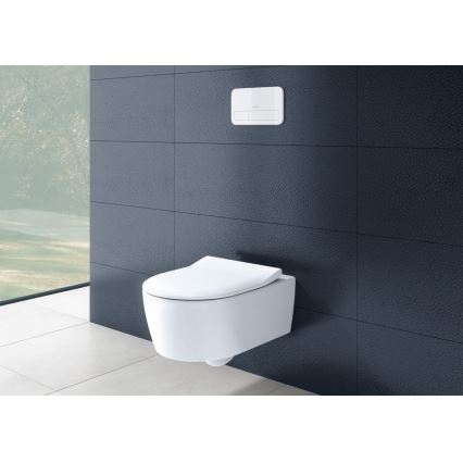 Villeroy & Boch 5656RS01 - Zidna WC školjka s daskom SoftClose AVENTO keramika/bijela
