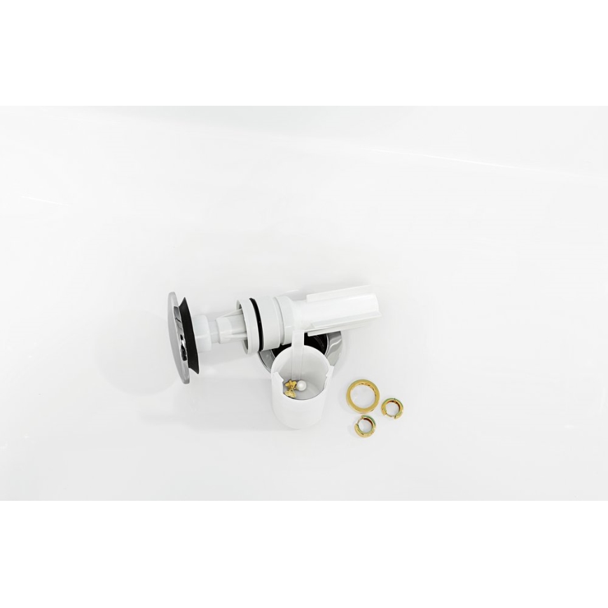 Villeroy & Boch 92198800 - Sifon za umivaonik PUSHOPEN sjajni krom/bijela