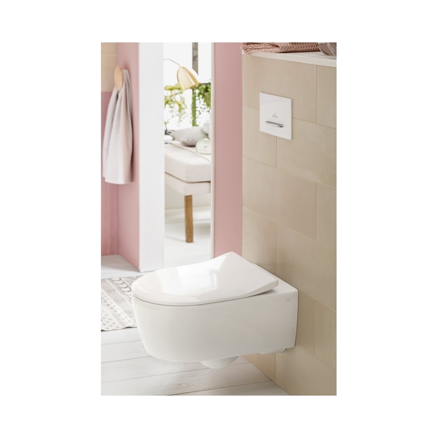Villeroy & Boch 92216168 - Tipka za ispiranje VICONNECT bijela/sjajni krom