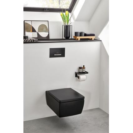 Villeroy & Boch 922169AN - Tipka za ispiranje VICONNECT mat crna/matni krom