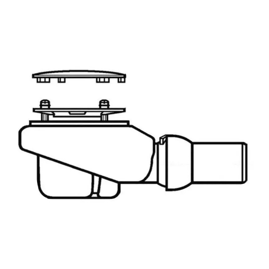 Villeroy & Boch 92250068 - Set za odvod za tuš kade SUBWAY, promjer 9 cm, bijela