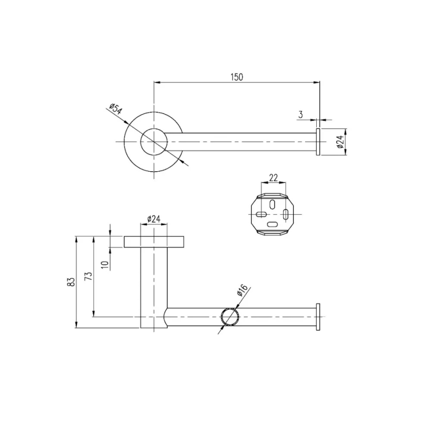 Villeroy & Boch TVA15101400061 - Držač toaletnog papira ELEMENTS sjajni krom