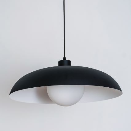 Viseća lampa ECLIPSE na kablu 1xE27/15W/230V crna/bijela