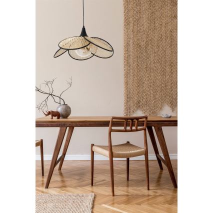 Viseća lampa FUME 1xE27/40W/230V Ø 45 cm crna/bež