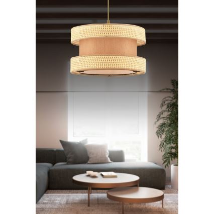 Viseća lampa HALO 1xE27/60W/230V smeđa/bež