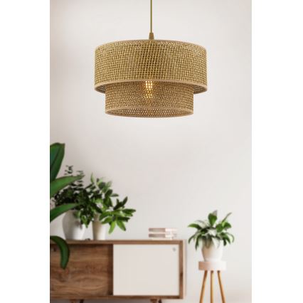 Viseća lampa na kabelu ECHO 1xE27/60W/230V smeđa