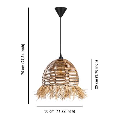 Viseća lampa RUYO 1xE27/40W/230V smeđa