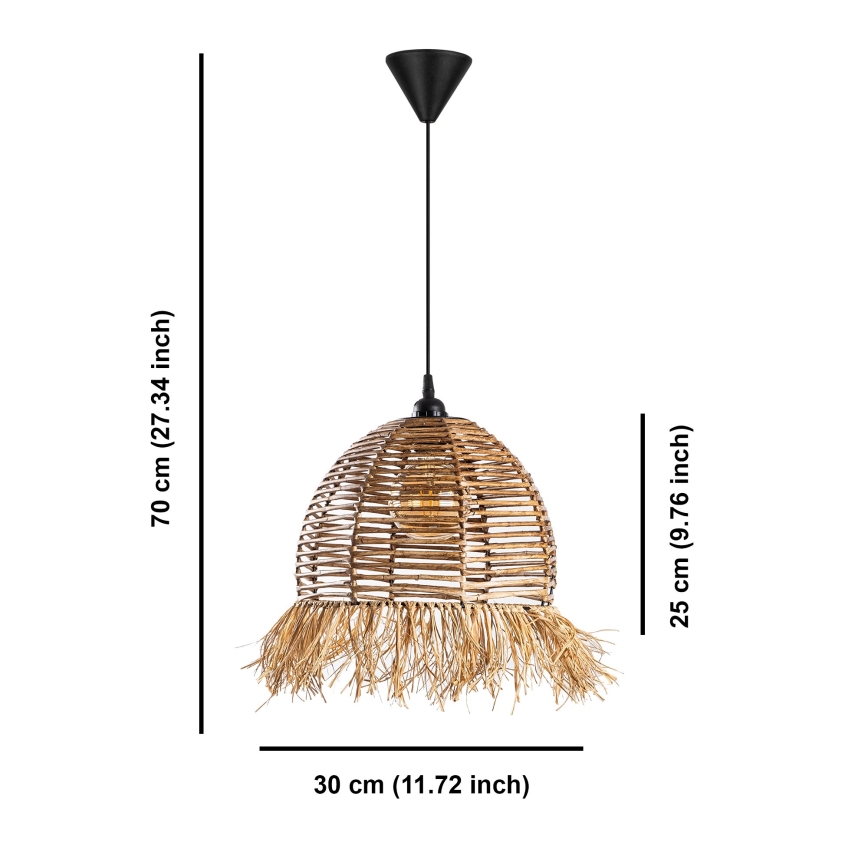 Viseća lampa RUYO 1xE27/40W/230V smeđa