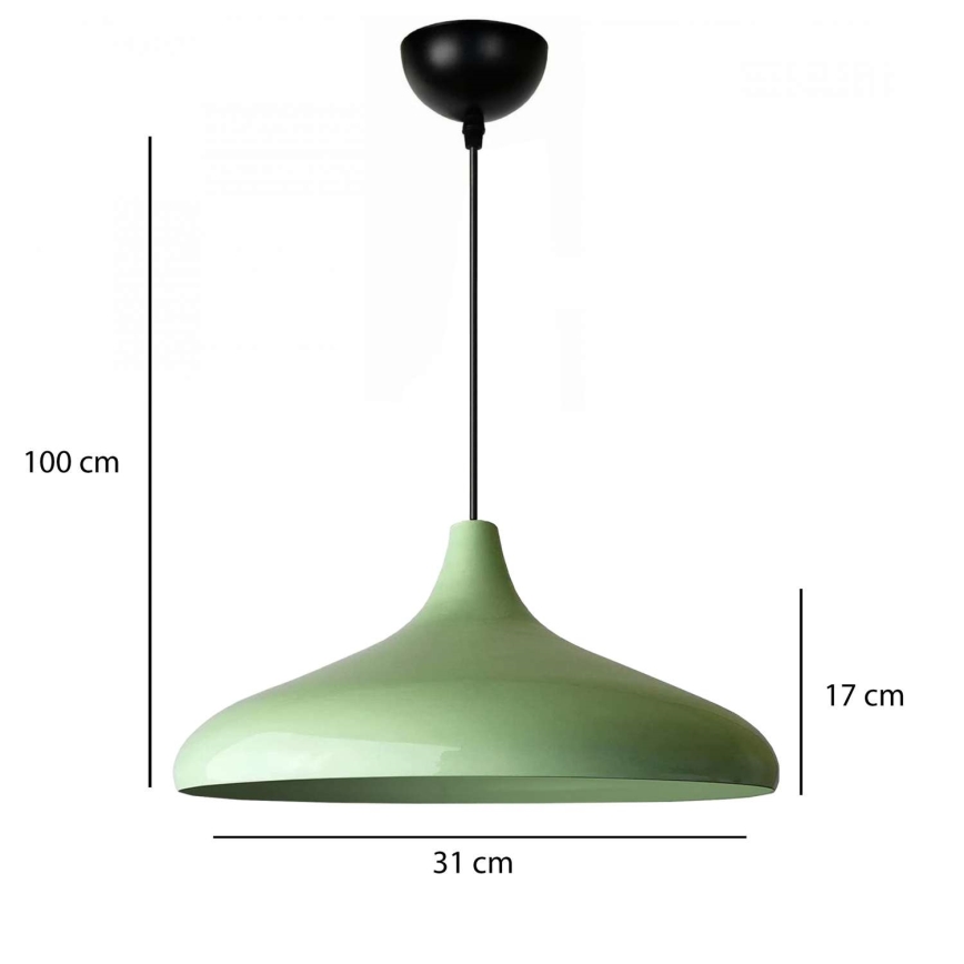Viseća lampa VULCANO 1xE27/40W/230V zelena