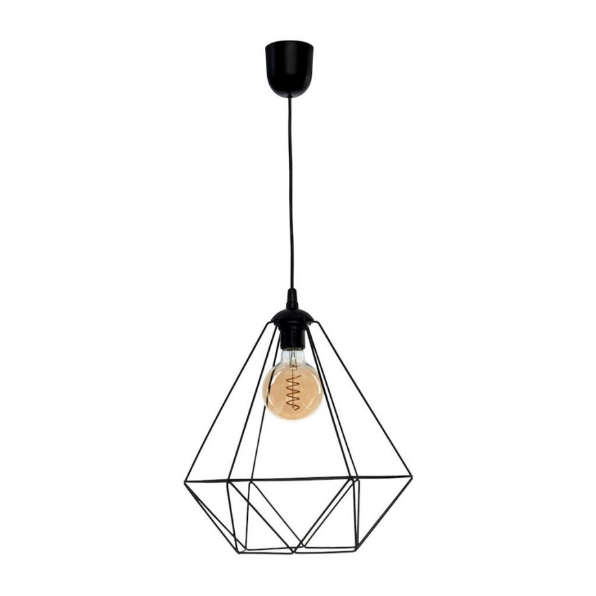 Viseća svjetiljka BASKET 1xE27/60W/230V crna