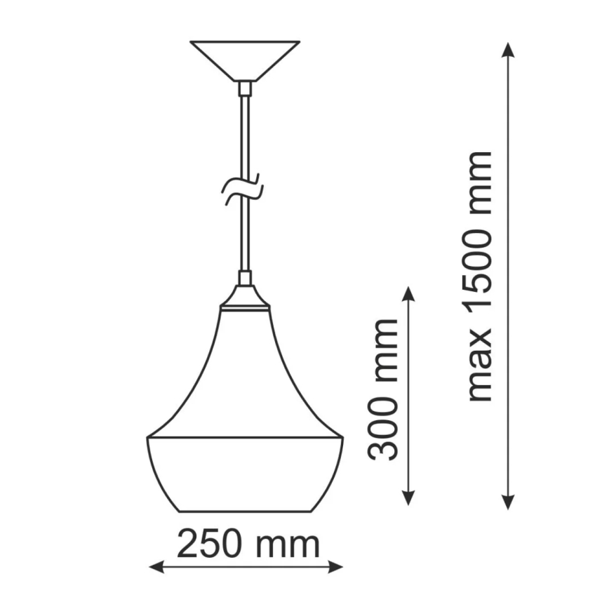 Viseća svjetiljka MODERN E27/60W crna