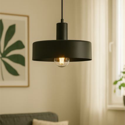 Viseća svjetiljka na kabelu ARCANE 1xE27/60W/230V crna
