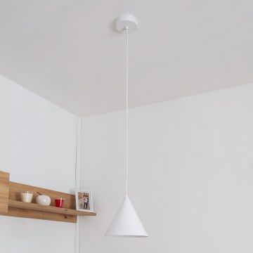 Viseća svjetiljka na kabelu ETNA II 1xE27/15W/230V Ø 18,5 cm bijela