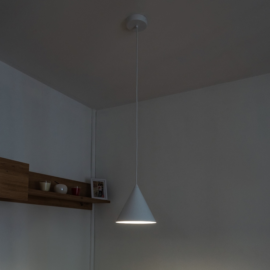 Viseća svjetiljka na kabelu ETNA II 1xE27/15W/230V Ø 18,5 cm bijela