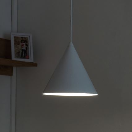 Viseća svjetiljka na kabelu ETNA II 1xE27/15W/230V Ø 18,5 cm bijela