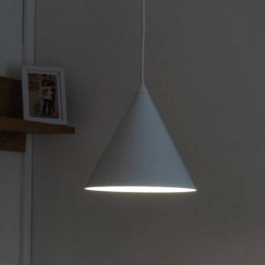 Viseća svjetiljka na kabelu ETNA II 1xE27/15W/230V Ø 18,5 cm bijela