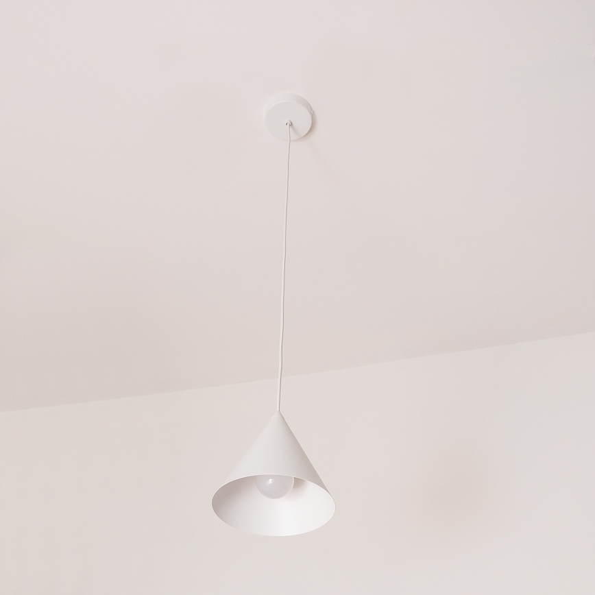 Viseća svjetiljka na kabelu ETNA II 1xE27/15W/230V Ø 18,5 cm bijela