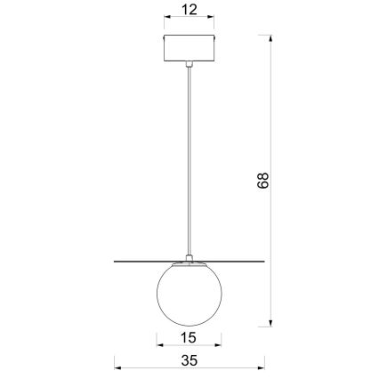 Viseća svjetiljka na kabelu FLAT 1xE27/15W/230V bijela