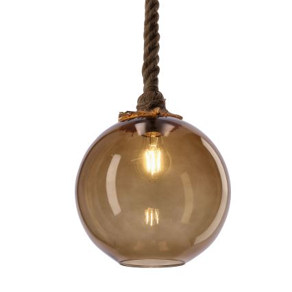 Viseća svjetiljka na kabelu SHEDON 1xE27/40W/230V dimno-bež