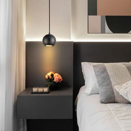 Viseća svjetiljka na sajli 1xGU10/10W/230V, promjer 11 cm, masivni jasen