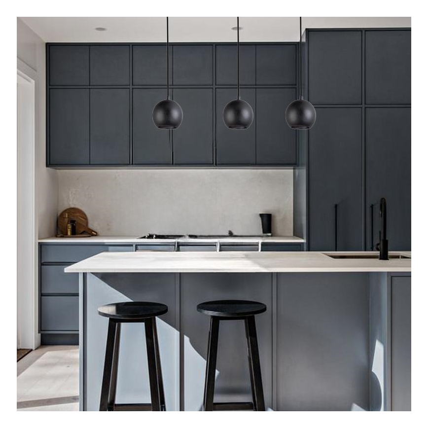 Viseća svjetiljka na sajli 1xGU10/10W/230V, promjer 11 cm, masivni jasen