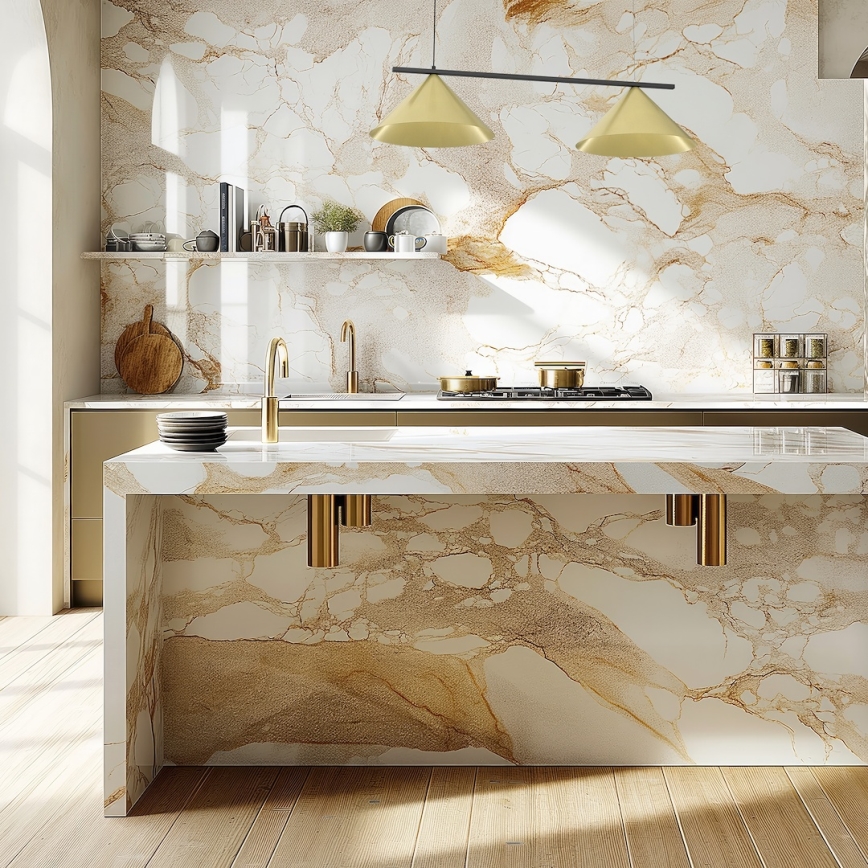 Viseća svjetiljka na sajli CAPITAL 2xGX53/15W/230V zlatna