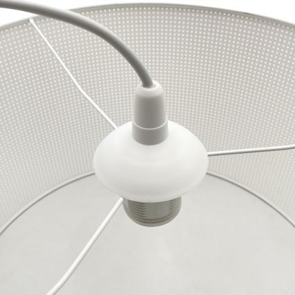Viseća svjetiljka na sajli SIRJA PLISADO 1xE27/15W/230V Ø 35 cm bijela