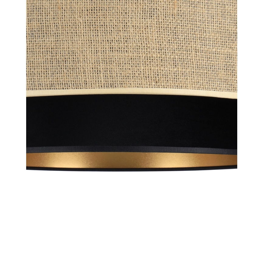 Viseća svjetiljka SARTA na lanku 1xE27/60W/230V, crna/juta