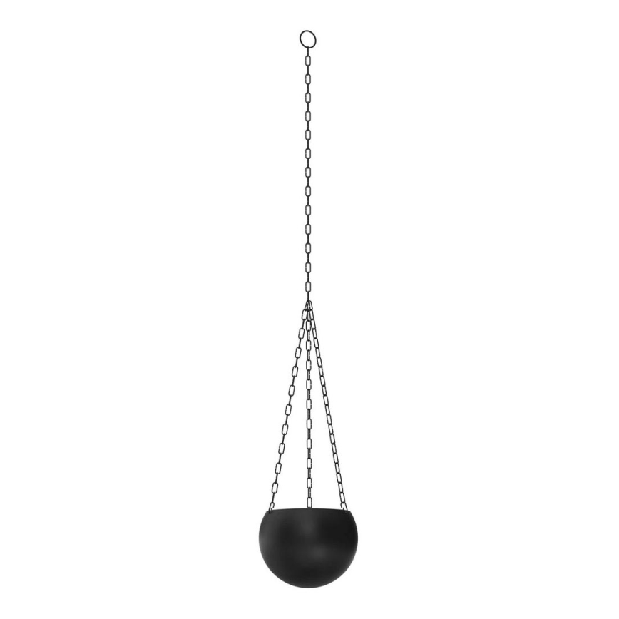Viseća tegla za cvijeće 155x27 cm crna